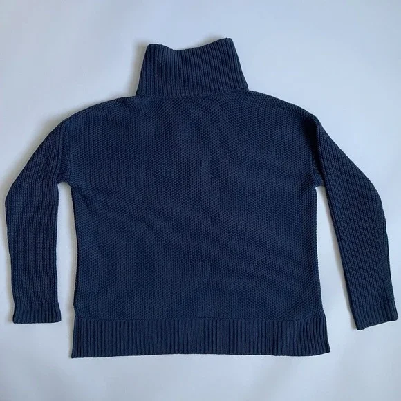 Lauren‎ Ralph Lauren Shawl Collar Fisherman Knit Sweater Navy Blue Size L Large - Picture 5 of 16